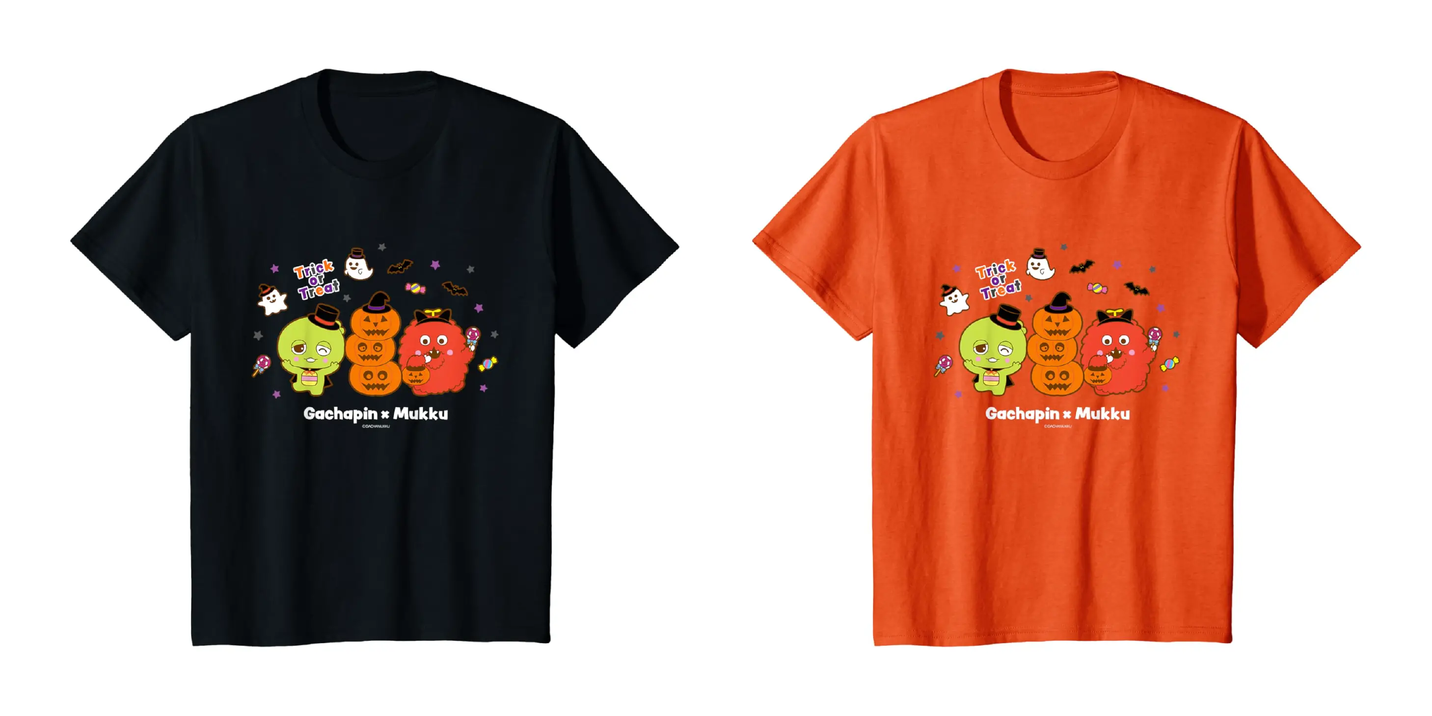 ガチャピン・ムック50周年記念＜Halloween＞子供用 Tシャツ