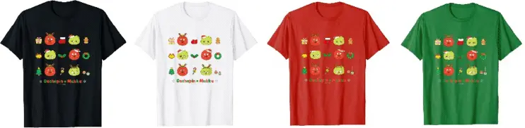 ガチャピン・ムック50周年記念＜Merry Xmas＞ 大人用Ｔシャツ