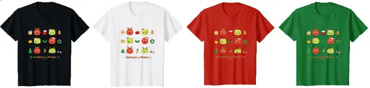 ガチャピン・ムック50周年記念＜Merry Xmas＞ 子供用 Tシャツ