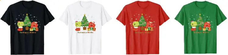 ガチャピン・ムック50周年記念＜Xmas Present＞大人用 Tシャツ