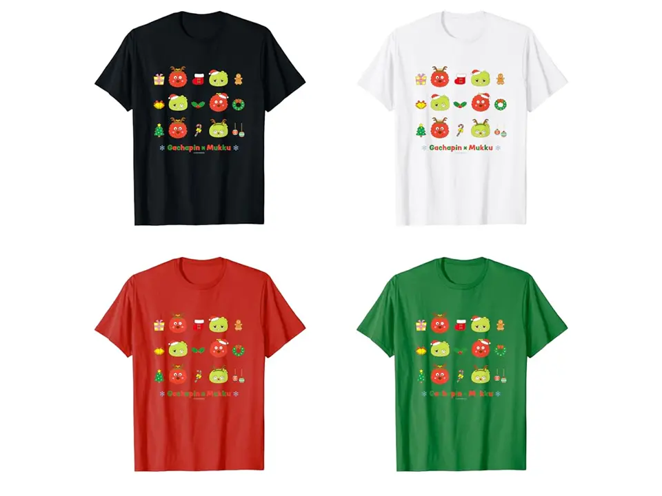 ガチャピン・ムック50周年記念＜Merry Xmas＞ 子供用 Tシャツ